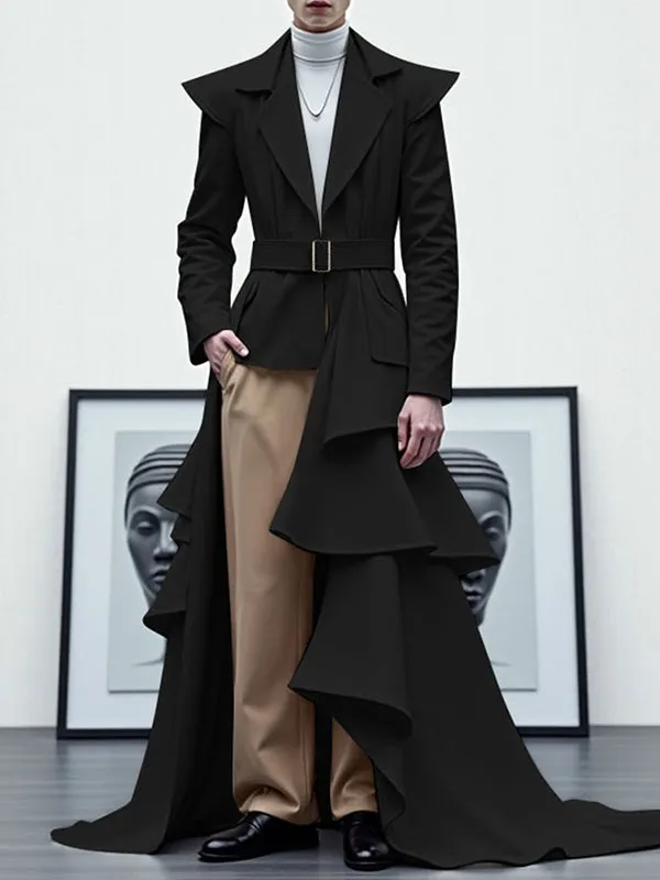 Mens Ruffled Hem Casual Long Sleeve Blazer SKUL04323 sold by Incerunmen product image thumbnail 2