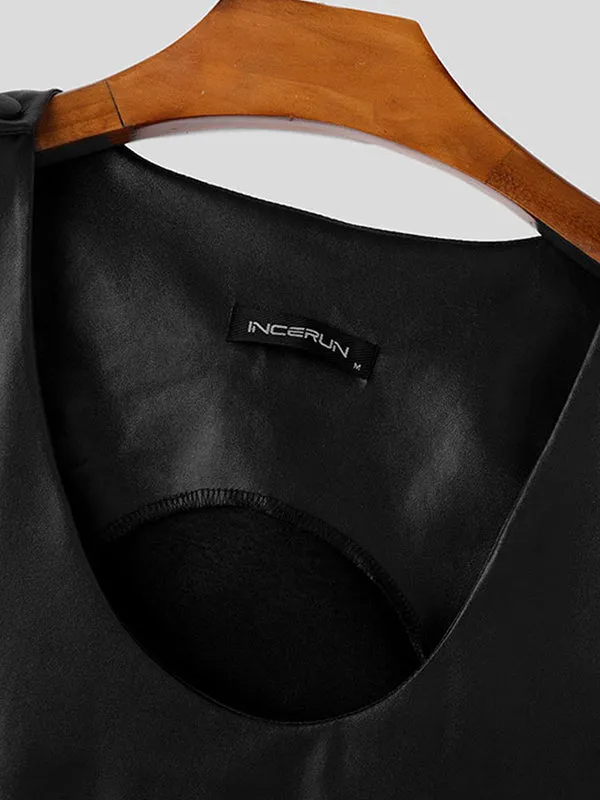 Mens Leather Loose Casual Tank SKUL01316 sold by Incerunmen product image thumbnail 5