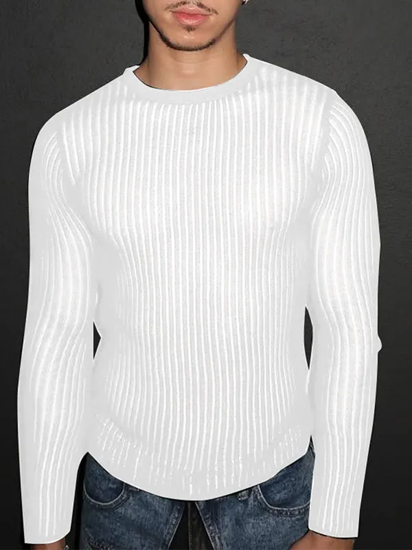 Mens Striped Sheer Long Sleeve T-Shirt SKUK99918 sold by Incerunmen product image thumbnail 3