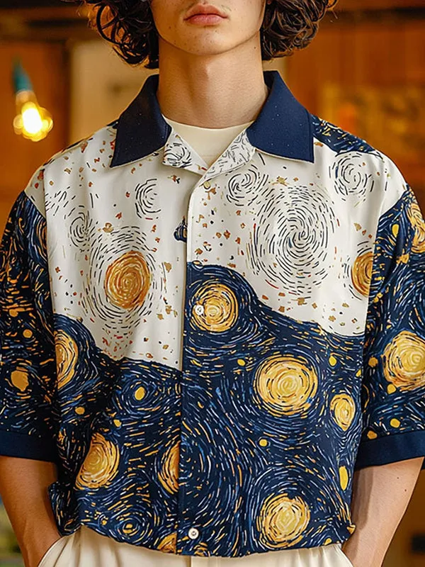 Mens Star Print Casual Shirt SKUL02373 sold by Incerunmen