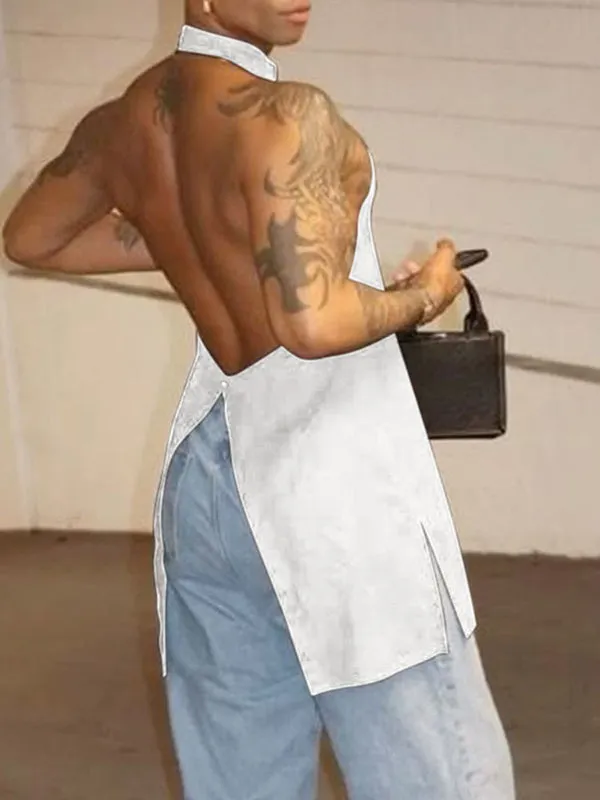 Mens Solid Color Backless Sleeveless Tank SKUL04374 sold by Incerunmen product image thumbnail 4