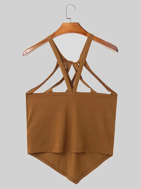 Mens Solid Color Cut-out Tank SKUL04441 sold by Incerunmen product image thumbnail 5