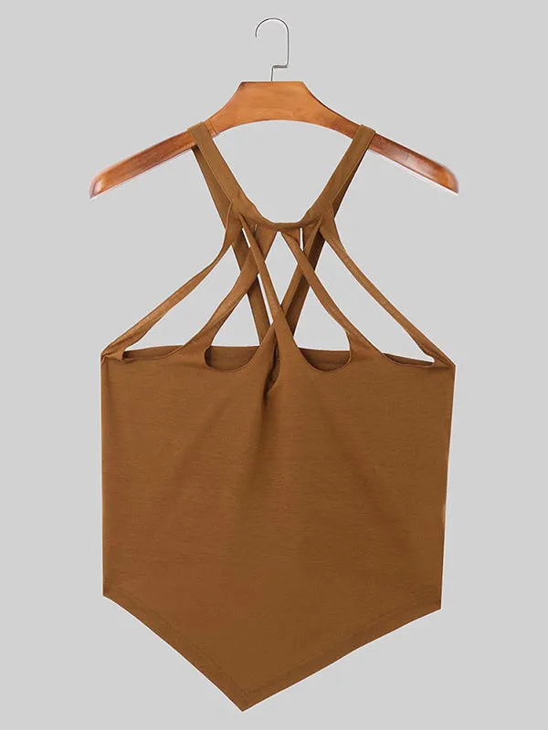 Mens Solid Color Cut-out Tank SKUL04441 sold by Incerunmen product image thumbnail 4