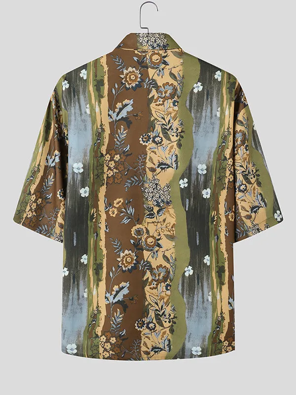 Mens Floral Print Long Sleeve Shirt SKUL01046 sold by Incerunmen product image thumbnail 4