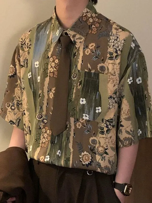 Mens Floral Print Long Sleeve Shirt SKUL01046 sold by Incerunmen product image thumbnail 2