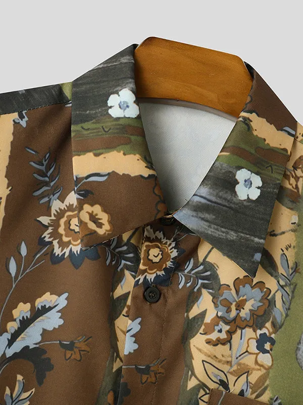 Mens Floral Print Long Sleeve Shirt SKUL01046 sold by Incerunmen product image thumbnail 5