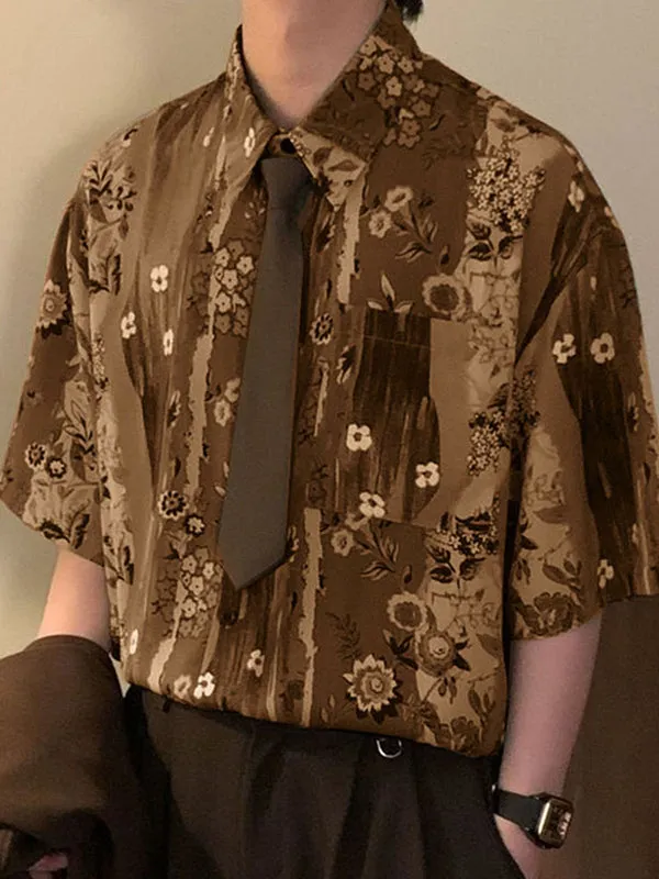 Mens Floral Print Long Sleeve Shirt SKUL01046 sold by Incerunmen