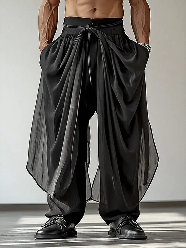 Mens Irregular Pleated Casual Long Pant SKUL04377 sold by Incerunmen