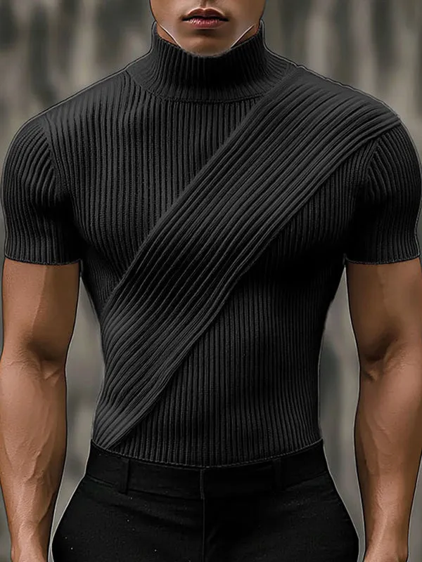 Mens Solid Textured Short Sleeve T-Shirt SKUL04390 sold by Incerunmen