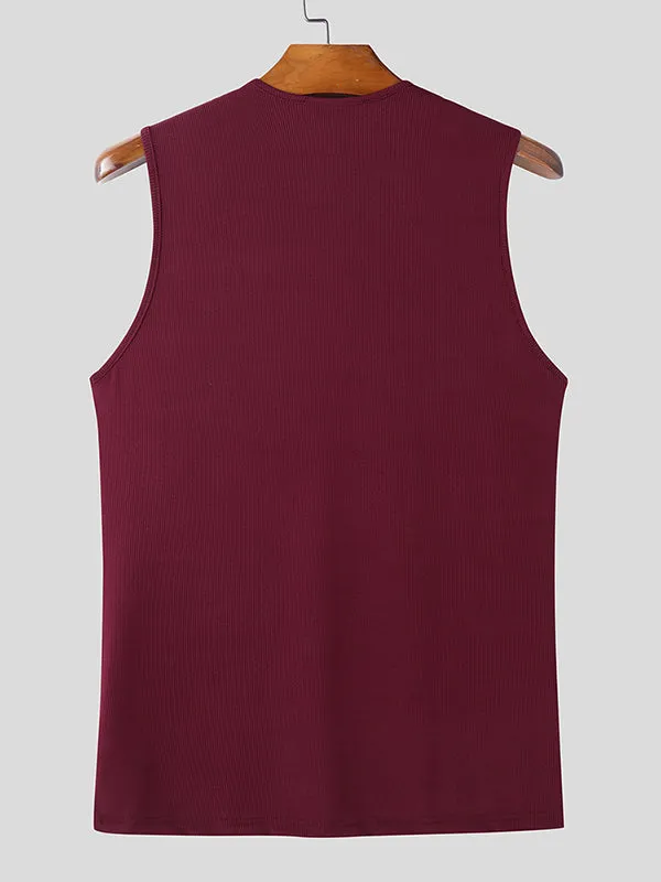 Mens Solid Textured Casual Tank SKUL01330 sold by Incerunmen product image thumbnail 5