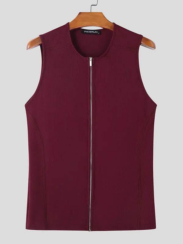 Mens Solid Textured Casual Tank SKUL01330 sold by Incerunmen product image thumbnail 4