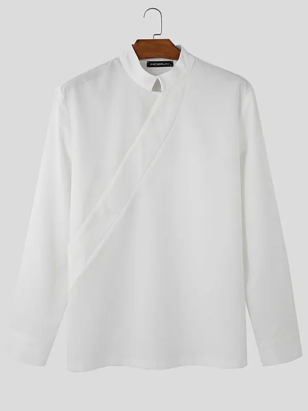 Mens Solid Color Casual Long Sleeve Shirt SKUK99013 sold by Incerunmen product image thumbnail 4