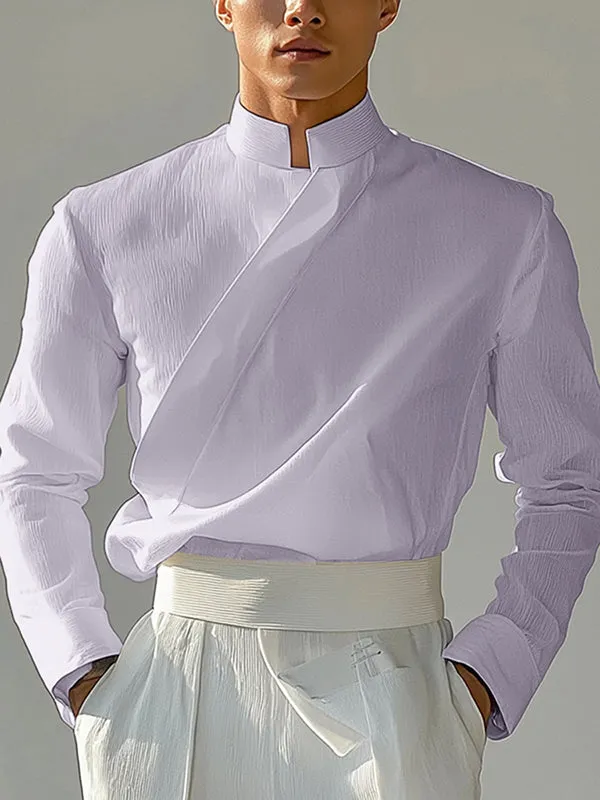 Mens Solid Color Casual Long Sleeve Shirt SKUK99013 sold by Incerunmen product image thumbnail 3