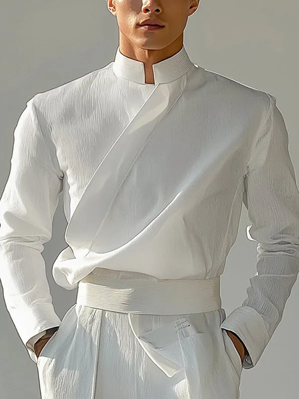 Mens Solid Color Casual Long Sleeve Shirt SKUK99013 sold by Incerunmen