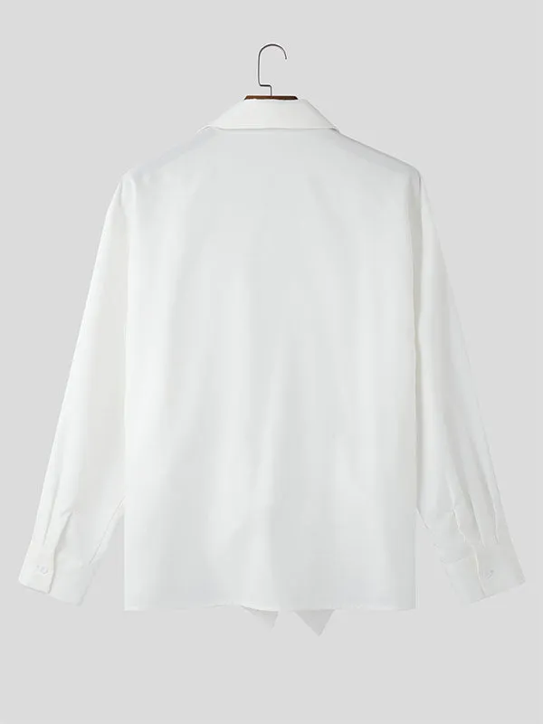 Mens Lace Patchwork Hollow-Out Long-Sleeve Shirt SKUK97045 sold by Incerunmen product image thumbnail 5