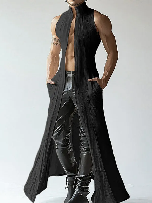 Mens Solid Color Textured Long Tank SKUL03781 sold by Incerunmen