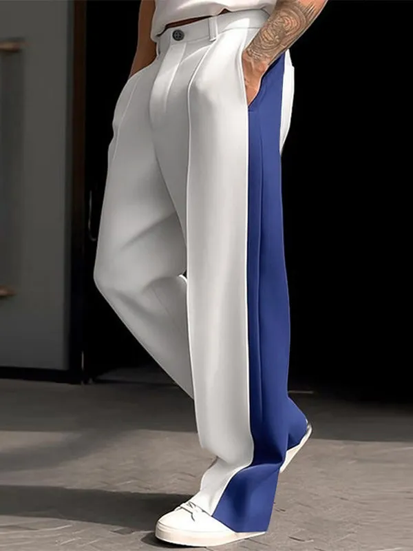 Mens Color-Block Panel Casual Long Pant SKUK86864 sold by Incerunmen