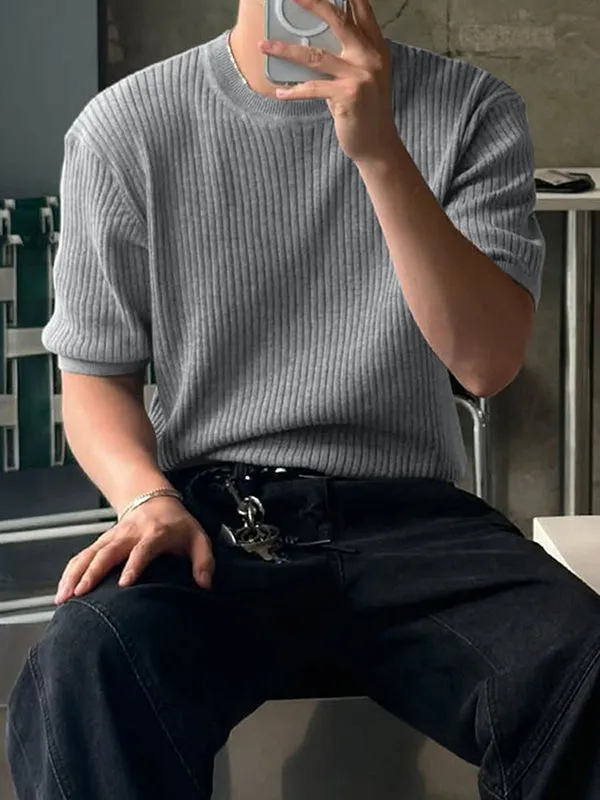 Mens Heavyweight Casual Short-Sleeve T-Shirt SKUL01365 sold by Incerunmen product image thumbnail 2