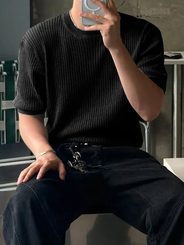 Mens Heavyweight Casual Short-Sleeve T-Shirt SKUL01365 sold by Incerunmen