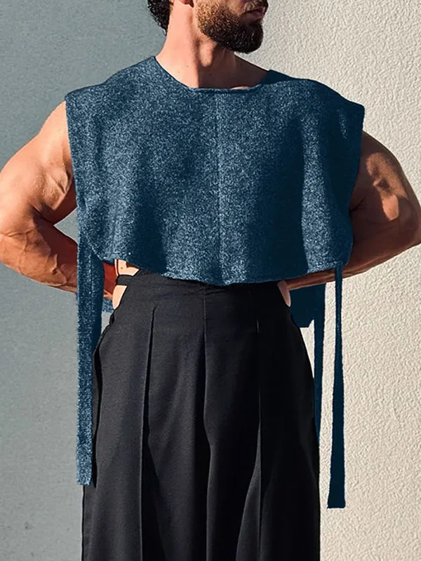 Mens Solid Textured Cropped Tank SKUK89234 sold by Incerunmen product image thumbnail 3