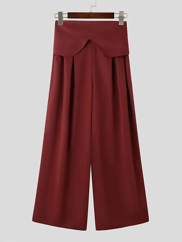 Mens Solid Color Casual High-Waisted Pant SKUK97048 sold by Incerunmen product image thumbnail 4