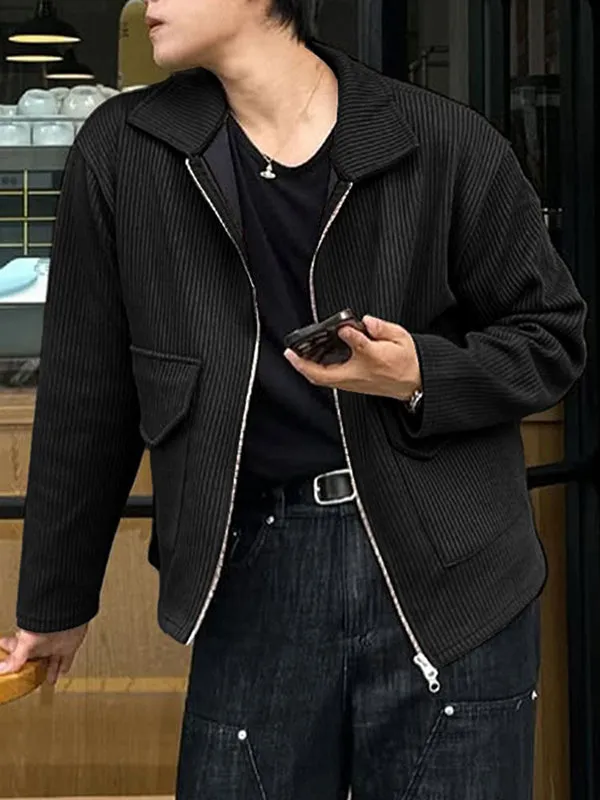 Mens Striped Textured Long Sleeve Cardigan SKUK98842 sold by Incerunmen