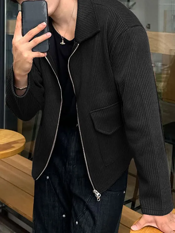 Mens Striped Textured Long Sleeve Cardigan SKUK98842 sold by Incerunmen product image thumbnail 2