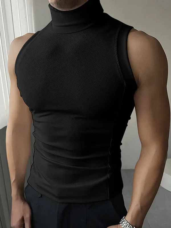 Mens Solid Textured Slim Fit Tank SKUK99018 sold by Incerunmen product image thumbnail 3