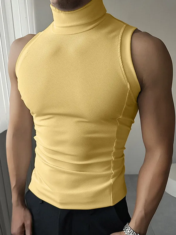 Mens Solid Textured Slim Fit Tank SKUK99018 sold by Incerunmen product image thumbnail 5