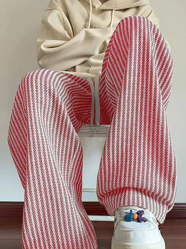 Mens Striped Textured Straight-Leg Pant SKUK97011 sold by Incerunmen product image thumbnail 5