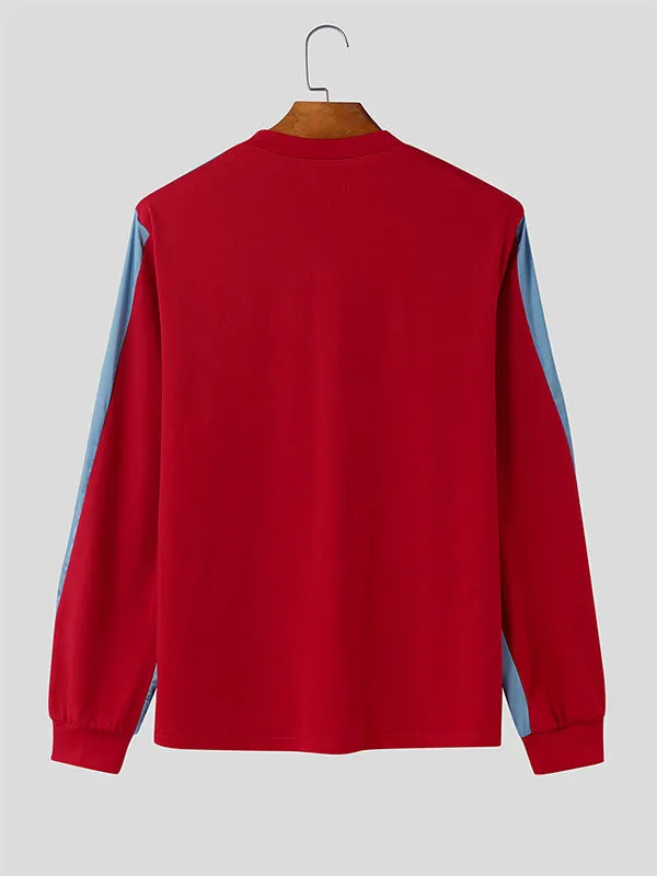 Mens Bowknot Patchwork Long-Sleeve T-Shirt SKUK92859 sold by Incerunmen product image thumbnail 5