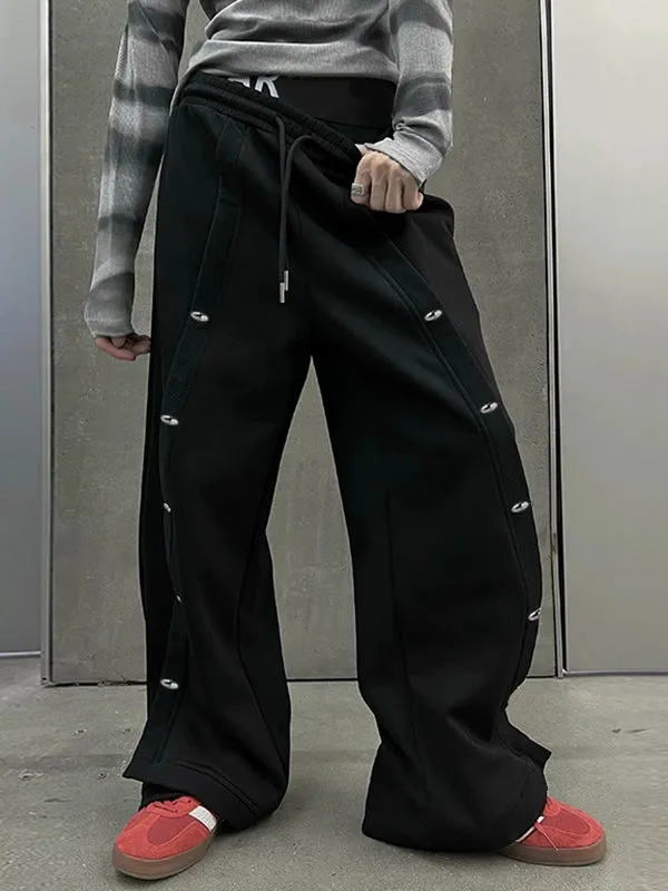 Mens Metal Buckle Paneled Casual Pant SKUK91687 sold by Incerunmen