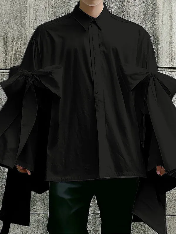 Mens Bow Decoration Long-Sleeve Shirt SKUK94601 sold by Incerunmen