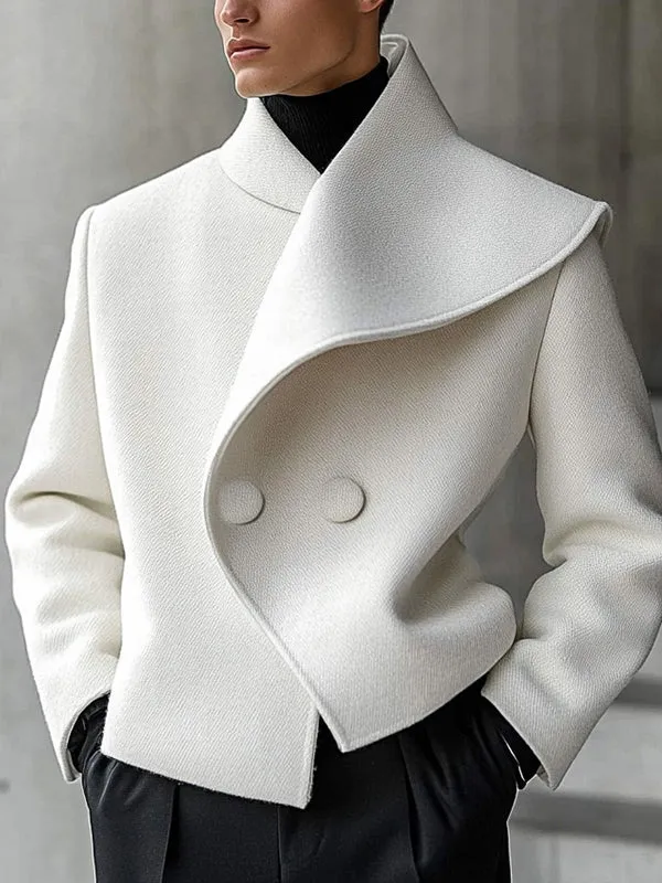 Mens Solid Color Asymmetrical Long Sleeve Blazer SKUK94589 sold by Incerunmen