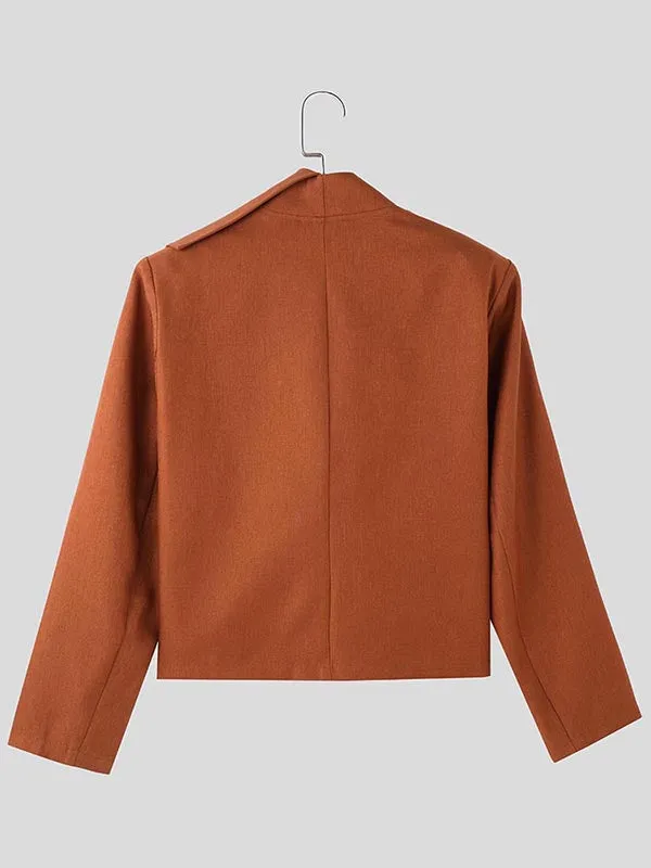 Mens Solid Color Asymmetrical Long Sleeve Blazer SKUK94589 sold by Incerunmen product image thumbnail 5