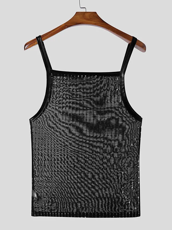 Mens Sexy Sheer Striped Tank SKUK92800 sold by Incerunmen product image thumbnail 3