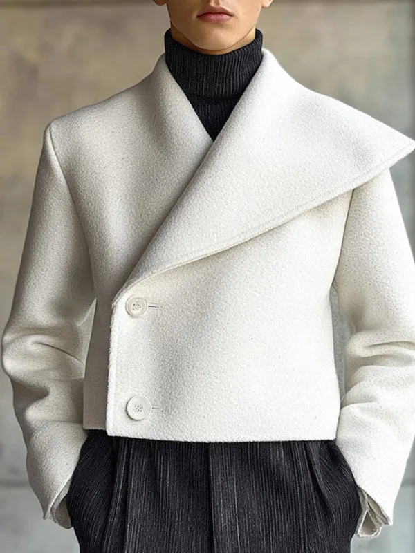 Mens Asymmetrical Cropped Long-Sleeve Blazer SKUK94591 sold by Incerunmen product image thumbnail 2