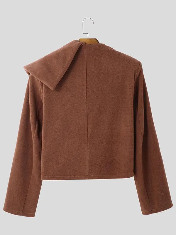 Mens Asymmetrical Cropped Long-Sleeve Blazer SKUK94591 sold by Incerunmen product image thumbnail 5