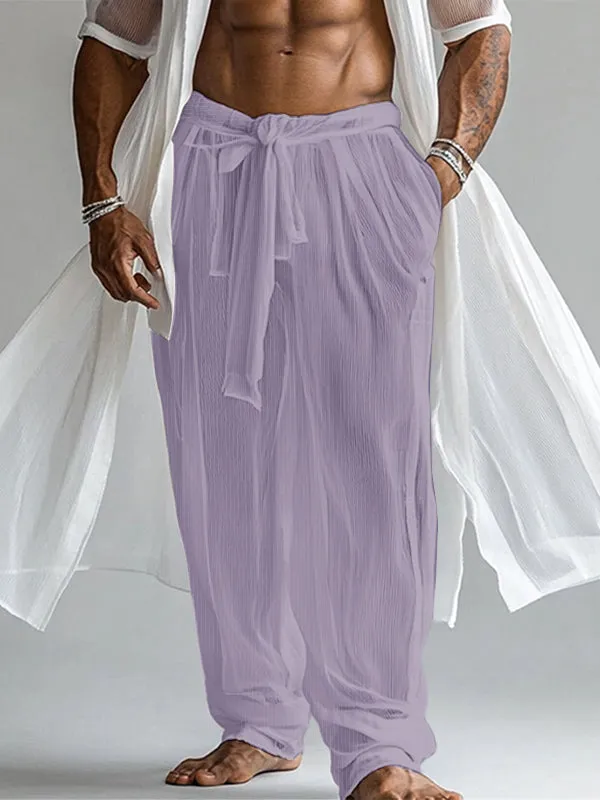 Mens Textured Sheer Tie-Up Pant SKUK93630 sold by Incerunmen product image thumbnail 4