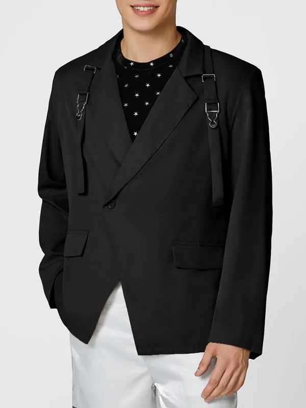 Mens Solid Color Slim-Fit Long-Sleeve Casual Blazer SKUK94140 sold by Incerunmen product image thumbnail 2