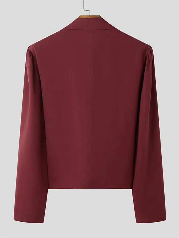 Mens Sheer Mesh Panel Long-Sleeve Blazer SKUK94716 sold by Incerunmen product image thumbnail 5