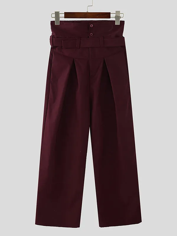 Mens Solid Color Loose Wide-Leg Pant SKUK93664 sold by Incerunmen product image thumbnail 4