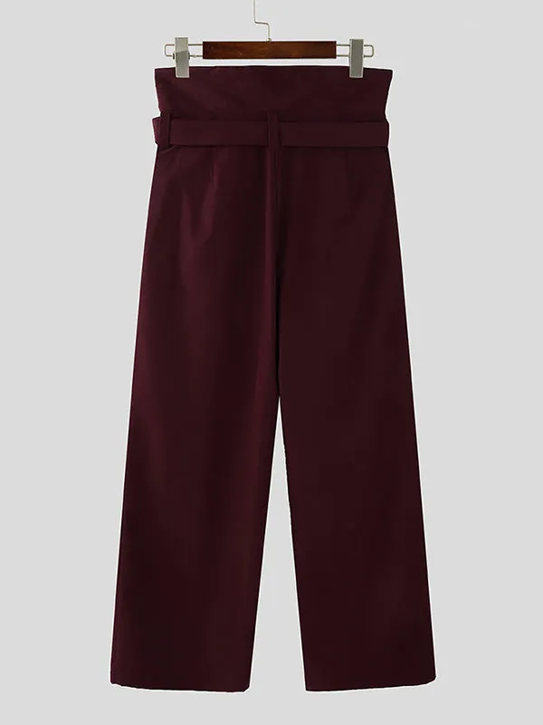 Mens Solid Color Loose Wide-Leg Pant SKUK93664 sold by Incerunmen product image thumbnail 5
