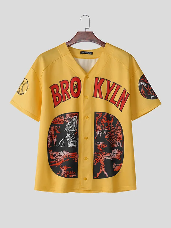 Mens Variety Print Short-Sleeve Shirt SKUK91926 sold by Incerunmen product image thumbnail 4