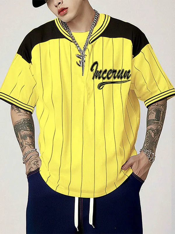 Mens Striped Color-Block Long-Sleeve Shirt SKUK90295 sold by Incerunmen product image thumbnail 3