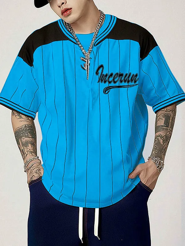 Mens Striped Color-Block Long-Sleeve Shirt SKUK90295 sold by Incerunmen product image thumbnail 2