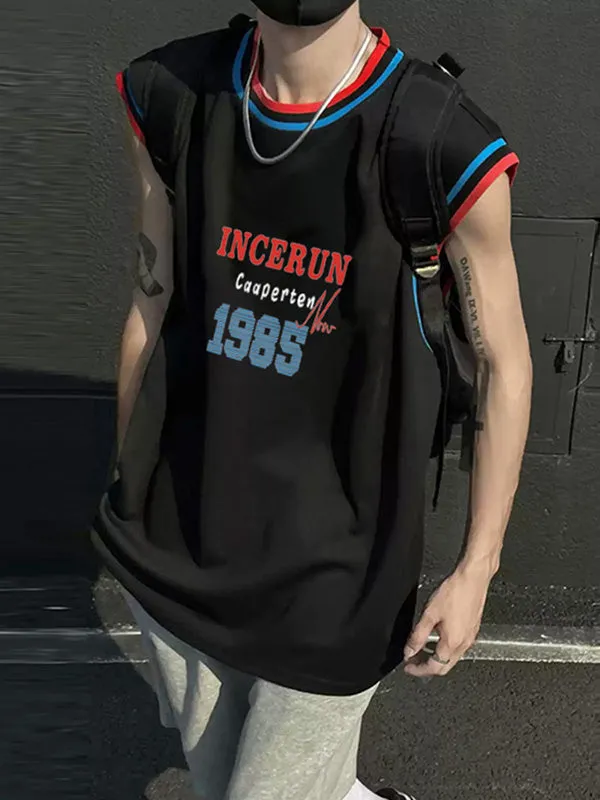 Mens Street Style Collar Color-Block Tank SKUK92870 sold by Incerunmen product image thumbnail 2