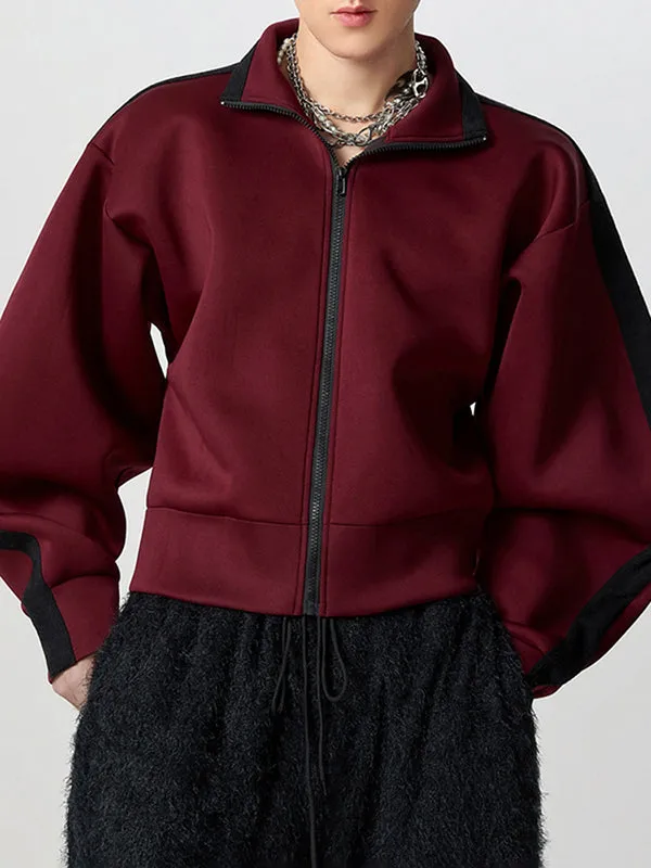 Mens Oversized Patchwork Color-Block Long-Sleeve Jacket SKUK83114 sold by Incerunmen product image thumbnail 3