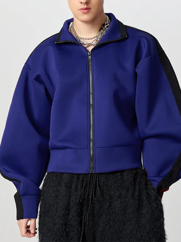 Mens Oversized Patchwork Color-Block Long-Sleeve Jacket SKUK83114 sold by Incerunmen product image thumbnail 5