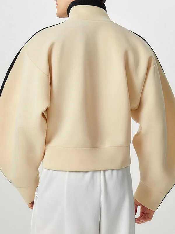 Mens Oversized Patchwork Color-Block Long-Sleeve Jacket SKUK83114 sold by Incerunmen product image thumbnail 2